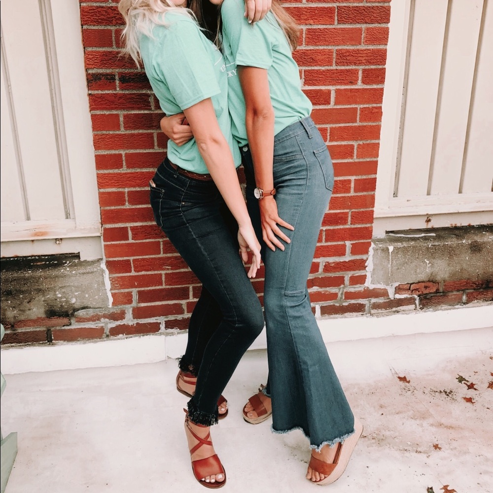 Fringe Hem High-Waisted Skinny Jeans